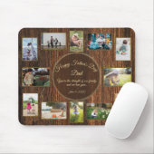 Happy Fathers Day Rustic Wood Photo Template Muismat (Met muis)