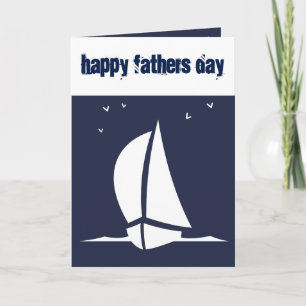 Happy Fathers Day Sailboat Kaart