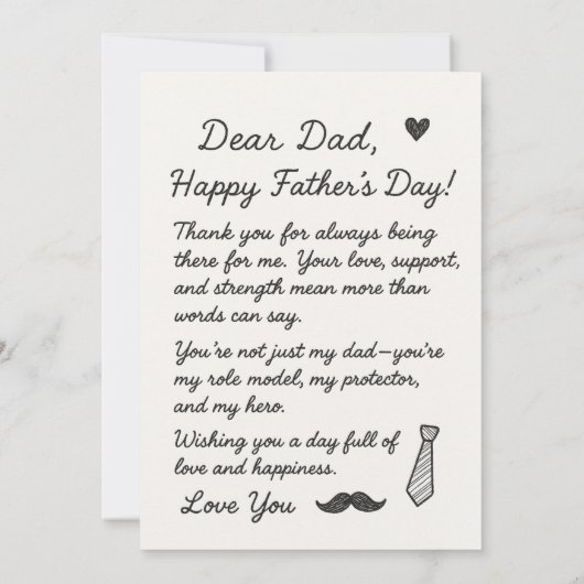 Happy Fathers Day Schattige Beer Daddy Kaarten (Achterkant)