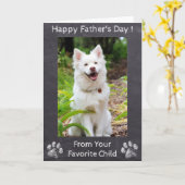 Happy Fathers Day - Schattigee hondenfavoriet - Fo Kaart (Gele Bloem)
