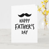 Happy Fathers Day Schattigee snor gepersonaliseerd Kaart (Gele Bloem)