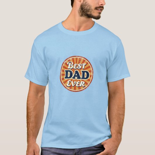 Happy Father's Day Shirt - Retro Badge (Voorkant)
