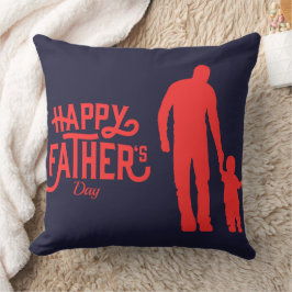 Happy Father's Day Silhouettes Holding Hands Kussen