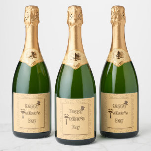 Happy Fathers Day Sparkling Wijnetiket