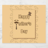 Happy Fathers Day Sparkling Wijnetiket (Enkel label)