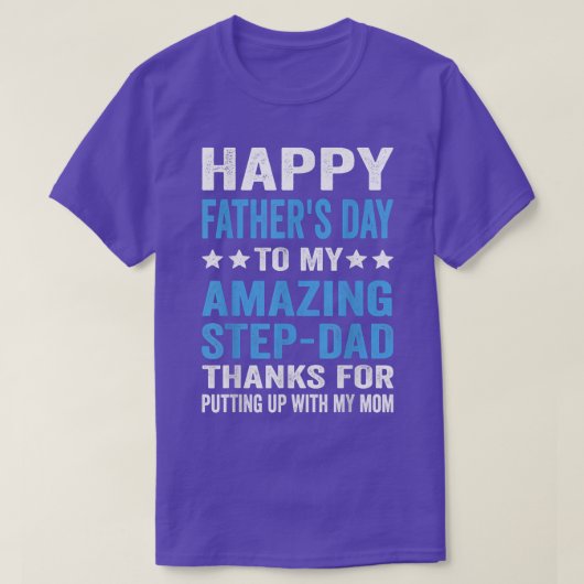 Happy father's day step dad T Shirt  (Design voorkant)