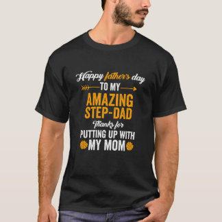 Happy Father's Day Step Dad T-shirt van Son en Dau