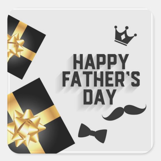 Happy Fathers Day Sticker (Voorkant)