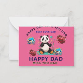 Happy Father's Day T-Shirt logo Custom Dad T-Shir Notitiekaartje