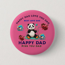 Happy Father's Day T-Shirt logo Custom Dad T-Shir Ronde Button 5,7 Cm