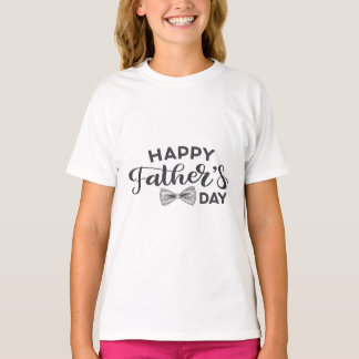 Happy Father's Day T-Shirt met Elegant Bow Stropda