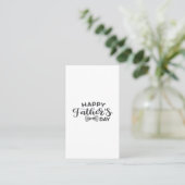 Happy Father's Day T-Shirt met Elegant Bow Stropda Visitekaartje (Staand voorkant)