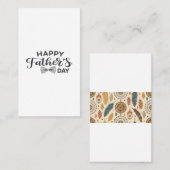 Happy Father's Day T-Shirt met Elegant Bow Stropda Visitekaartje (Voorkant / Achterkant)