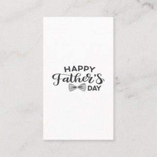 Happy Father's Day T-Shirt met Elegant Bow Stropda Visitekaartje