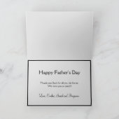 Happy Fathers Day Three Photo Collage Kaart (Binnen)