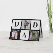 Happy Fathers Day Three Photo Collage Kaart (Voorkant)
