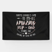 Happy Father's Day To My Amazing Step-Dad Thanks F Spandoek (Horizontaal)