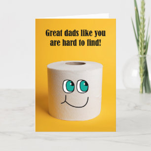 Happy Father's Day Toilet Paper Humor Feestdagen Kaart