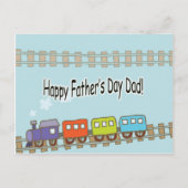 Happy Fathers Day Train Briefkaart (Voorkant)