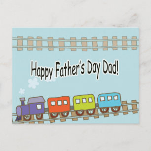 Happy Fathers Day Train Briefkaart
