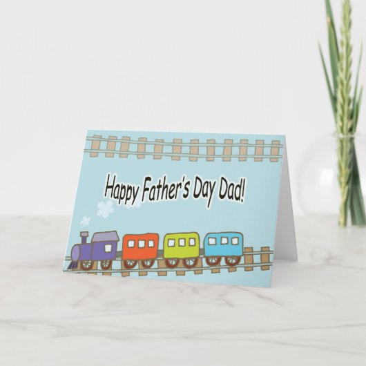 Happy Fathers Day Train Kaart (Voorkant)