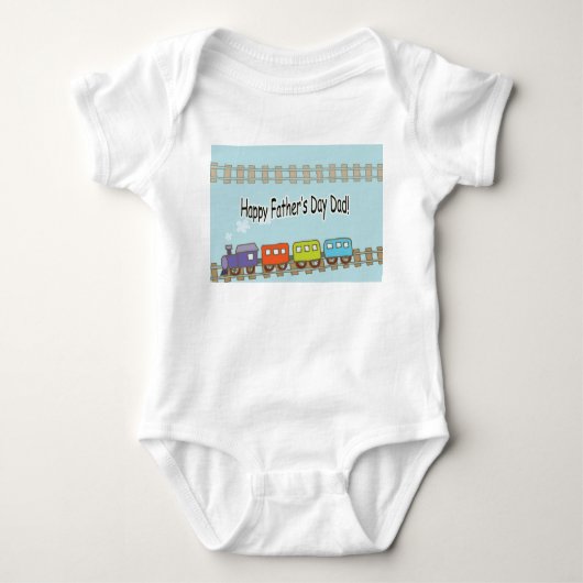 Happy Fathers Day Train Romper (Voorkant)