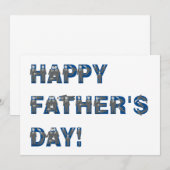 Happy Fathers Day Uitnodigingen (Voorkant / Achterkant)