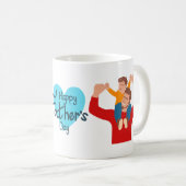Happy Fathers Day | Vader en Zoon Koffie Mok (Voorkant rechts)