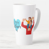 Happy Fathers Day | Vader en Zoon Latte Mok (Rechterhoek)