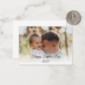 Happy Fathers Day Vakantiefoto Modern Budget Notitiekaartje (Voorkant / Achterkant in situ)