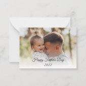 Happy Fathers Day Vakantiefoto Modern Budget Notitiekaartje (Voorkant)