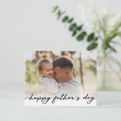 Happy Fathers Day, vakantiefoto, moderne kalligraf Briefkaart (Staand voorkant)