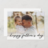 Happy Fathers Day, vakantiefoto, moderne kalligraf Briefkaart (Voorkant / Achterkant)