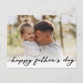 Happy Fathers Day, vakantiefoto, moderne kalligraf Briefkaart