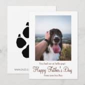 Happy Fathers Day van Dog Custom Dog Foto Notitiekaartje (Voorkant / Achterkant)
