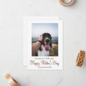 Happy Fathers Day van Dog Custom Dog Foto Notitiekaartje (Voorkant / Achterkant in situ)