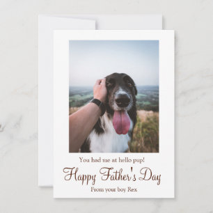 Happy Fathers Day van Dog Custom Dog Foto Notitiekaartje