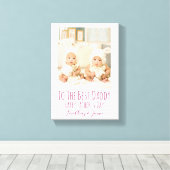Happy Fathers Day van Twins Memories Custom Foto Canvas Afdruk (Insitu (Houten vloer))