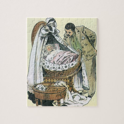  Happy Fathers Day, Victoriaans Baby Legpuzzel (Verticaal)