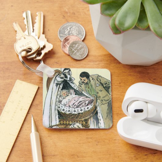  Happy Fathers Day, Victoriaans Baby Sleutelhanger (Bureau)