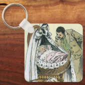  Happy Fathers Day, Victoriaans Baby Sleutelhanger (Voorkant)