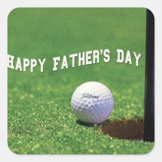 Happy Fathers Day Vierkante Sticker (Voorkant)