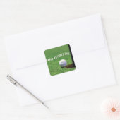 Happy Fathers Day Vierkante Sticker (Envelop)
