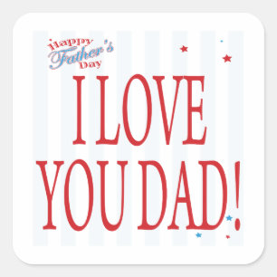 Happy Fathers Day Vierkante Sticker