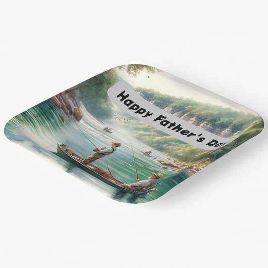 Happy Fathers Day Vist Papieren Bordje (Gebogen)