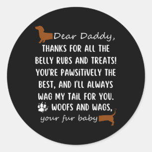 Happy Fathers Day voor de beste hondenvader Shirt  Ronde Sticker