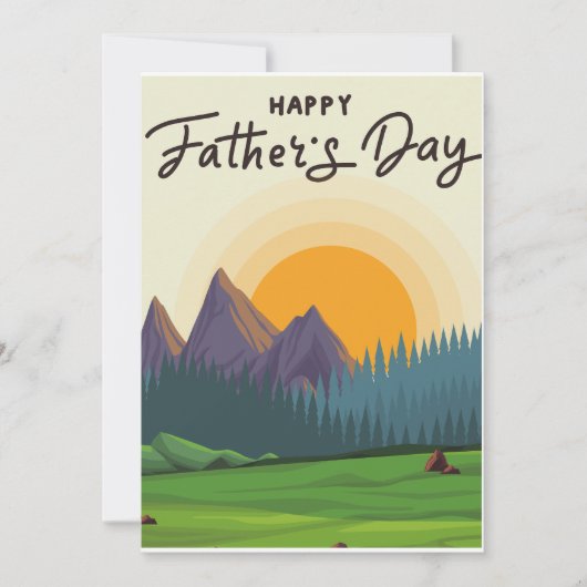 Happy Fathers Day voor man dat van het buitenleven Aankondiging (Voorkant)