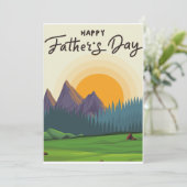 Happy Fathers Day voor man dat van het buitenleven Aankondiging (Staand voorkant)