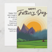 Happy Fathers Day voor man dat van het buitenleven Aankondiging (Voorkant / Achterkant)