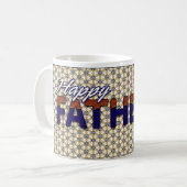 Happy Fathers Day White Coffee Mok (Voorkant links)